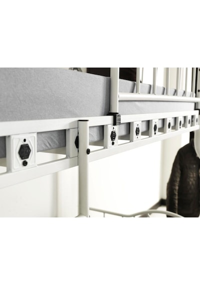 Teknor 3 Kişilik Ebeveyn Yatak Odası 3lü Yazlık Misafir Metal Ranza 140 190 + 90 190 Cm