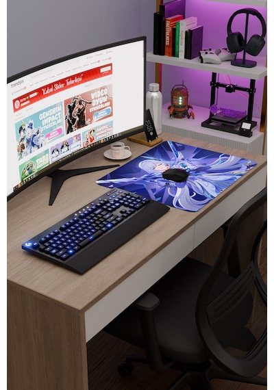Skirk Genshin Impact Anime Gacha V1 - 48x40 Xl Gaming Mouse Pad Fare Altlığı