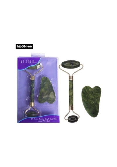 Mey İthalat Jade Roller Gua Sha Taşı Seti