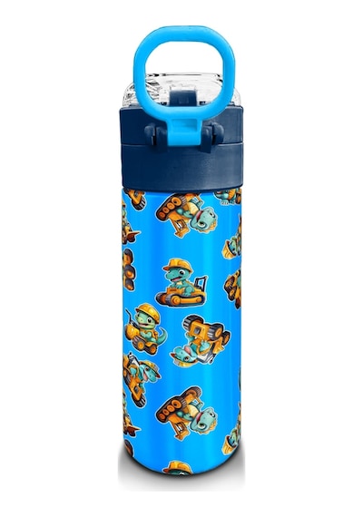 Coral High Kids Mavi Dinozor Desenli Pipetli Ve Direkt İçim Çelik Termos 500 Ml 31799 Yeşil