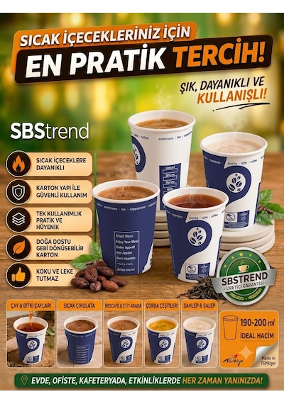 Yeni Ürün Üreticiden Kalın Gramaj 7 Oz 400 Adet Karton Bardak Akmaz Kokusuz Tek Kullanımlık 1.kalite 170gr