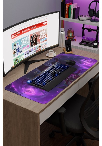 Beidou Genshin Impact Anime Gacha V3 - 90x40 Xxl Gaming Mouse Pad Fare Altlığı