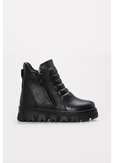 Fast Step Hakiki Deri Kürklü Unisex Klasik Bot 770kxa260wx Siyah