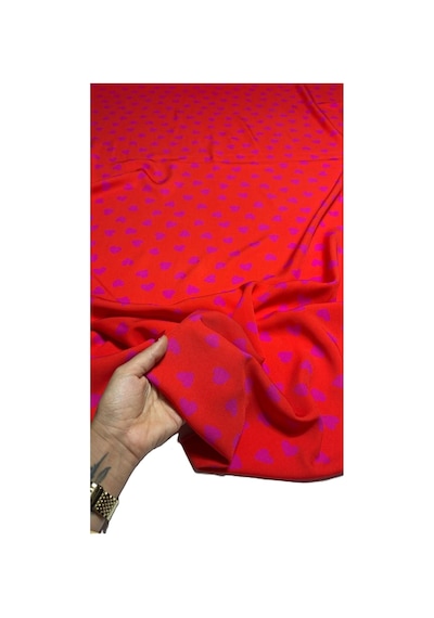 Belmando Viskon Kumaş 150 Cm En Elbiselik Dökümlü Yumuşak Dokulu 6000 -6 Mor Kalp