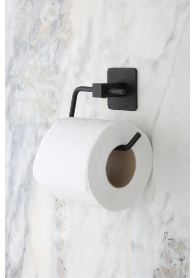 Yapışkanlı Siyah Tuvalet Kağıdı Tutacağı/tuvalet Wc Kağıtlık Siyah