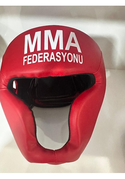 Mma Yanaklı Kask Kırmızı - Mavi