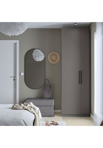 Ikea Forsand Gardırop Kapağı, Koyu Gri, 25x229 Cm, Menteşesiz