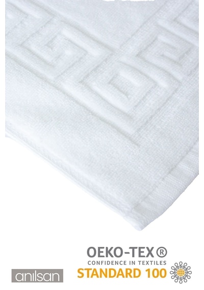 Beyaz Ayak Havlusu - 50x70 Cm, 245 Gr, %100 Pamuk, Spa Ve Otel Banyo Paspası, Günlük Kullanıma Uygun Beyaz