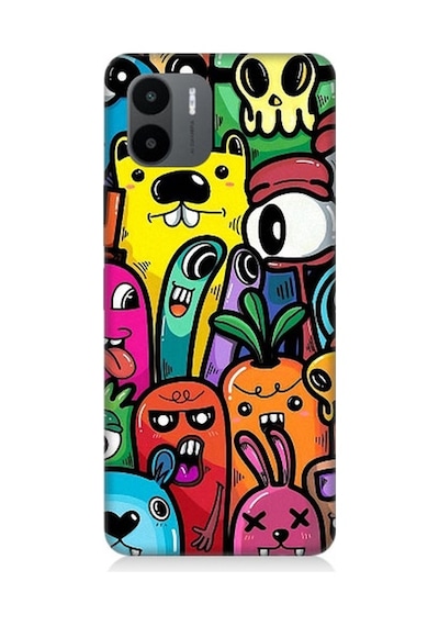 Xiaomi Redmi A1 Uyumlu Komik Sebze Ve Hayvan Karakterler Desenli Silikon Kılıf