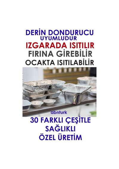 50 Adet Alüminyum Folyo Yemek Kabı 350-500gr Hacim Kap-kase Yüksek Soğuk+ısıya Dayanan Fırına Uygun, 350-50-abn110524 Çok Renkli 50 Adet Alüminyum Folyo Yemek Kabı 350-500gr Hacim Kap-kase Yüksek Soğuk+ısıya Dayanan Fırına Uygun, 350-50-abn110524 Çok Renkli