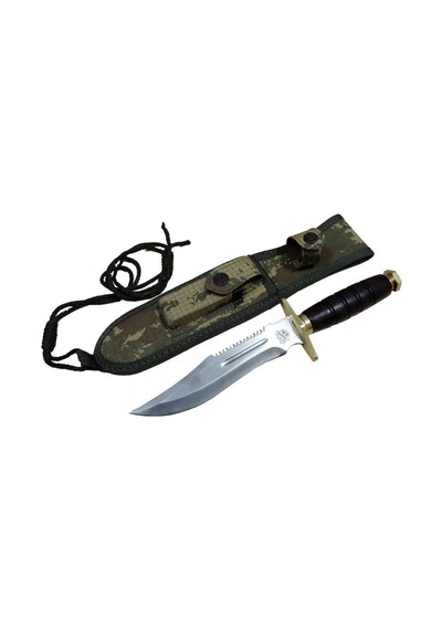 T.c. Standart Komando Bıçağı 30 Cm - Tırtıklı, Kamuflaj Kılı Çok Renkli