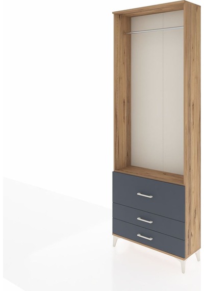 Arges Dolap Tek Raflı 3 Çekmeceli Tek Askılı 88x30x243 Çam-an... Çam Arges Dolap Tek Raflı 3 Çekmeceli Tek Askılı 88x30x243 Çam-an... Çam
