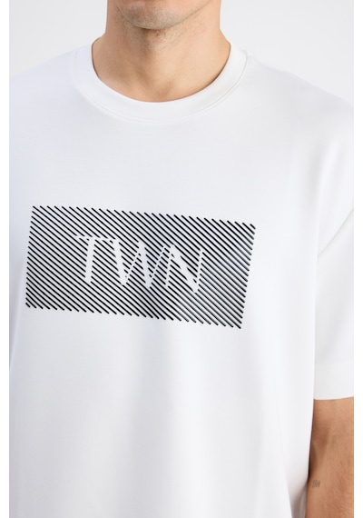 Twn Relaxed Fit Ekru Düz T-shirt 6ec146171620m Çok Renkli