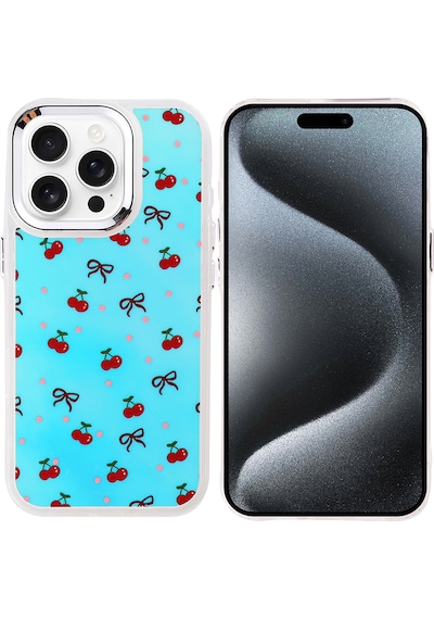 Zore Apple iPhone Uyumlu 15 Pro Max Kılıf Airbag Tasarımlı Sys Hadra Kapak - Kiraz Kiraz