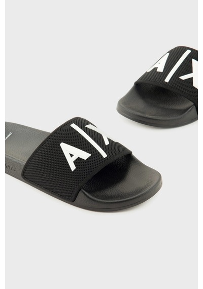 Armani Exchange Erkek Terlik Xup001 Xv820 S277 Siyah-beyaz Beyaz - Siyah