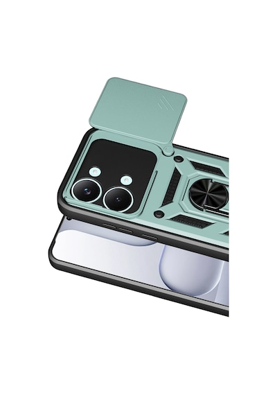 Newface - 203 - Xiaomi Poco X8 Pro Max Pars Lens Yüzüklü Silikon - Csmo-tex - - Yeşil