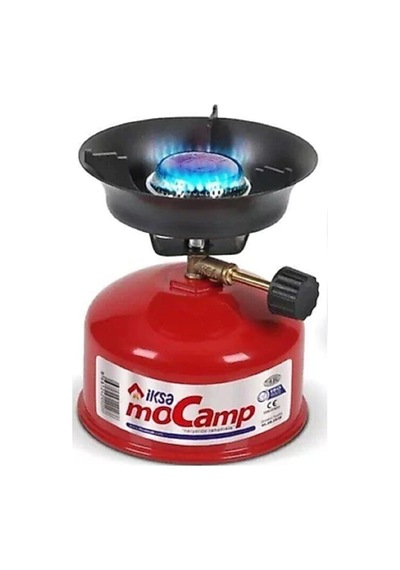 Doldurulabilir İksa Kamp Ocağı Piknik Tüpü Mini Tüp Kamp Kartuşu+köz Ocağı Siyah