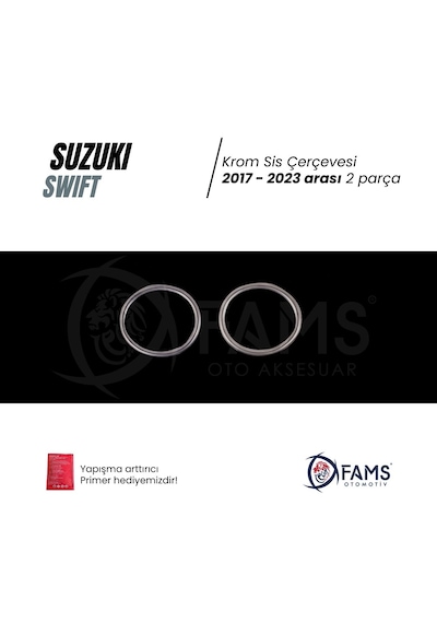 Suzuki Swift 2017-2023 Krom Sis Çerçevesi 2 Parça Paslanmaz Çelik