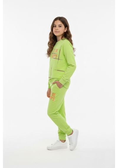 Mnk Baby & Kids To Be Happy Motif Kız Çocuk Eşofman Mnk0624 Yesil