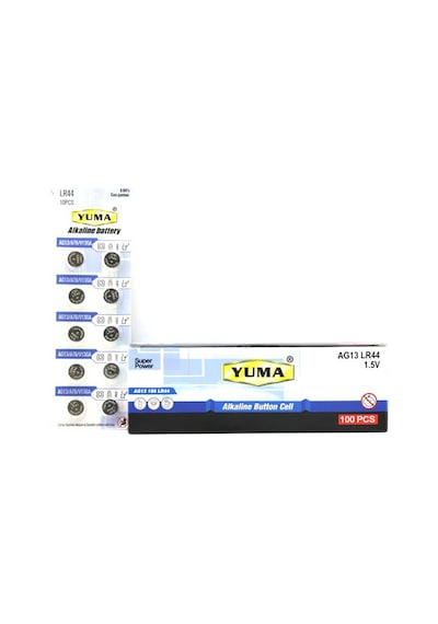 Yuma Ym-9ag13 1.5v Lr-44 10'lu Kart Alkalin Düğme Pil