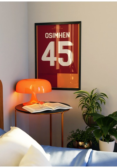 V.osimhen Forma Tasarımlı Poster Çerçeveli