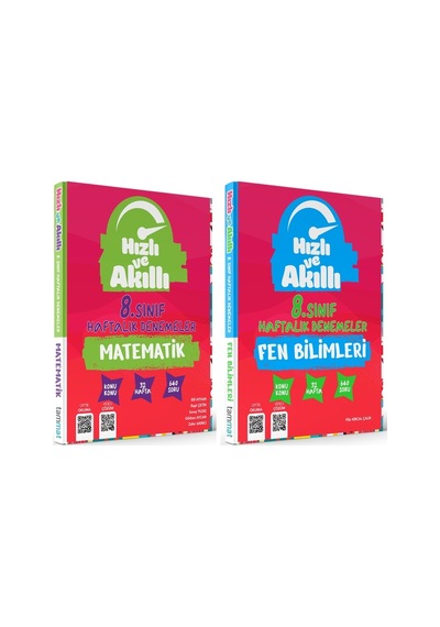 Tammat 8. Sınıf Matematik + Fen Bilimleri Hızlı Ve Akıllı Branş Deneme Set 2 Kitap