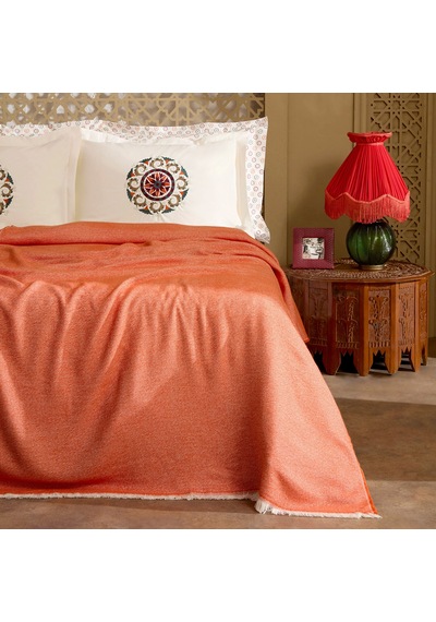 Karaca Home Andalisa %100 Pamuk Nakışlı Çift Kişilik Nish Set Bordo Bordo