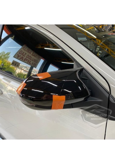 ŞüsCarOto Toyota Corolla Uyumlu 2018 Sonrası E210 Batman Yarasa Ayna Kapağı Piano Black ABS Plastik (00)