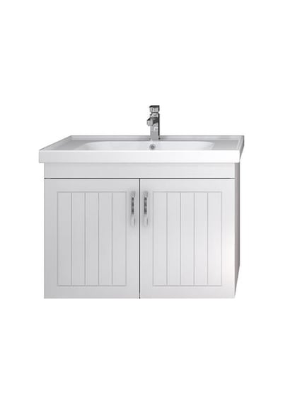 Turkuaz Seramik Frame Etajerli Lavabo 80 x 45 CM Ve Lotus 80 Alt Modülü