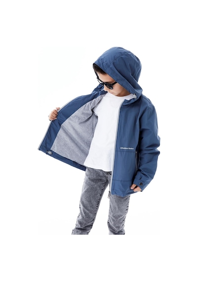 Benitto Kids Erkek Çocuk Kapüşonlu Mevsimlik Yağmurluk 51366 Mavi