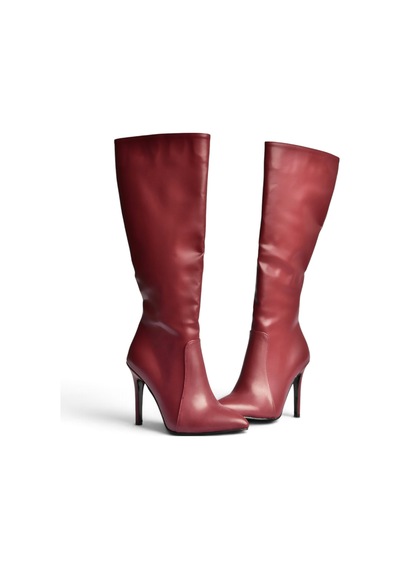 Fox Shoes N372530109 Bordo İnce Topuklu Kadın Çizme
