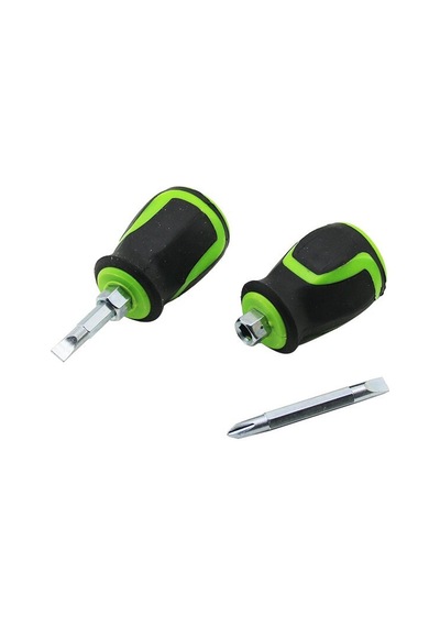 Mırac-942 Çift Taraflı Tornavida Yıldız-düz 2in1 Mini Topaç Tak-çıkar Turuncu- 24'li Paket