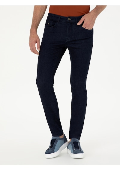 Cacharel Lacivert Slim Fit Pamuk Karışımlı Jean Pantolon