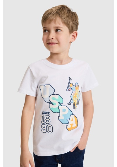 U.s. Polo Assn. Erkek Çocuk Beyaz Tişört 50327027-vr013