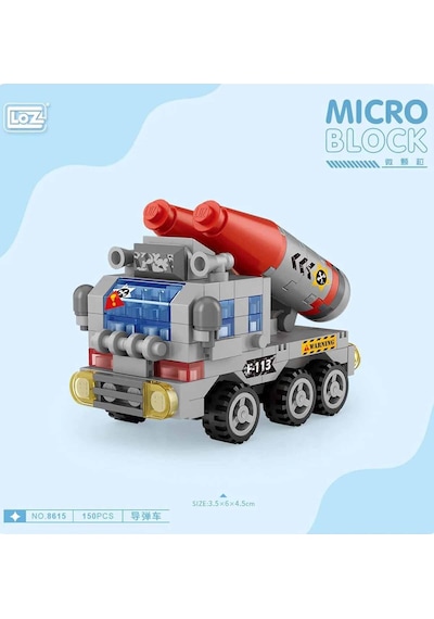 4 Adet Loz Füze Aracı 150 Parça Blok Oyuncak-mini Poşet