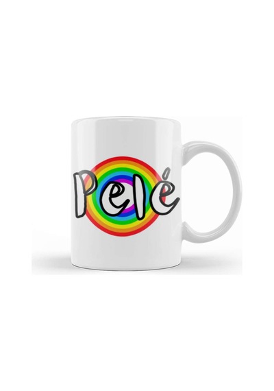 Pelé Retro Rainbow Style Kupa Bardak Porselen No13462 Karışık