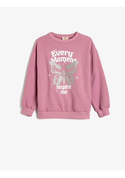 Koton Kız Çocuk Sweatshirt Pembe 5wkg10098ak 25ky59000231 Y5914 Gülkurusu