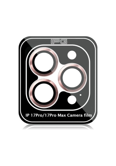 Apple iPhone Uyumlu 17 Pro / Apple iPhone Uyumlu 17 Pro Max İçin Ipg Prolens Kamera Lens Koruyucu Alüminyum Cd Çerçeveli, Kırılmaz Cam Pembe