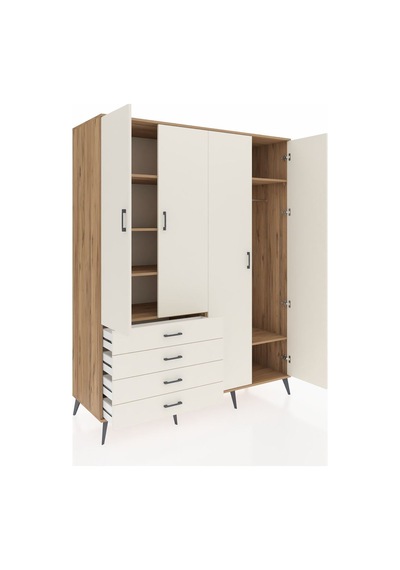 Kronos Gardrop 6 Raflı 4 Çekmeceli Tek Askılı 176x59x221 Çam-aytaşı Aytaşı Kronos Gardrop 6 Raflı 4 Çekmeceli Tek Askılı 176x59x221 Çam-aytaşı Aytaşı