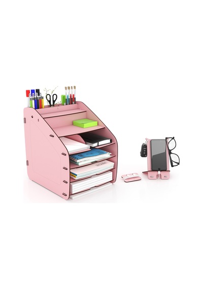 Design Otto Large Modest 6 Renk A4 Evrak Rafı Masaüstü Organizer Siyah