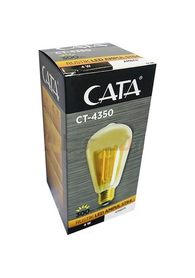 Cata 6w E27 2700k Amber Renk Rustik Led Ampul Ct-4350