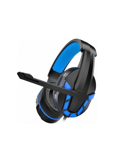 Model Ps-4 Profesyonel Mikrofonlu Oyuncu Kulaklığı - Mavi Led Işıklı Stereo Gaming Headset