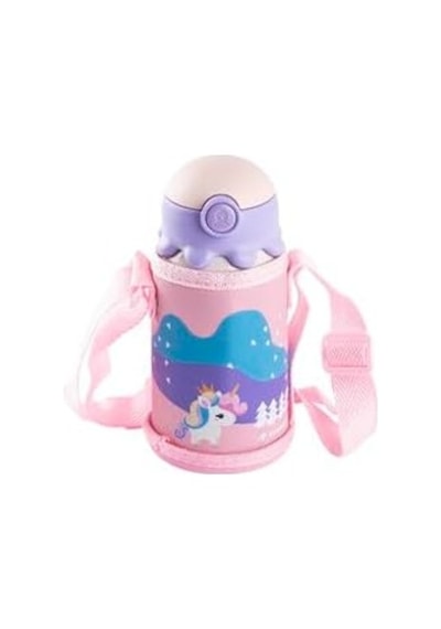 Pembe Çift Katmanlı Paslanmaz Çelik Çocuk Termosu 350ml
