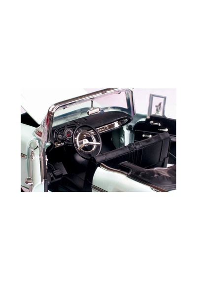 1:18 1957 Chevrolet Bel Air Su Yeşili Klasik Diecast Model Araba 28cm Çok Renkli