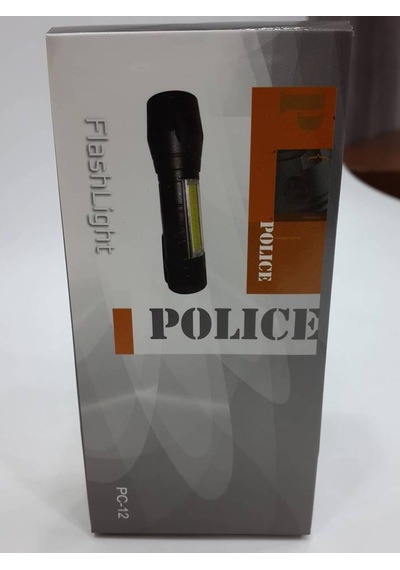 Police Pc-12 Cree Led + Zoom Kalem Pilli El Feneri N11.1906 Siyah