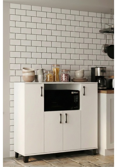Mikrodalga Dolabı Beyaz 120 Cm Renkli