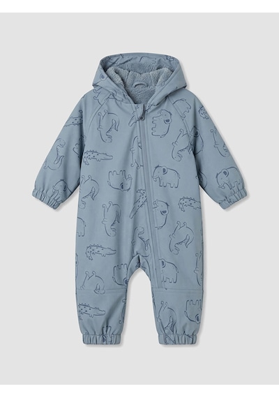 LC Waikiki Lcw Baby Mavi Su İtici Erkek Bebek Astronot Mont Dull Blue Prınte