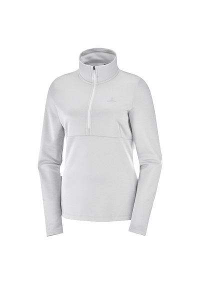 Salomon Transition Half Zip Kadın Fleece Beyaz Beyaz