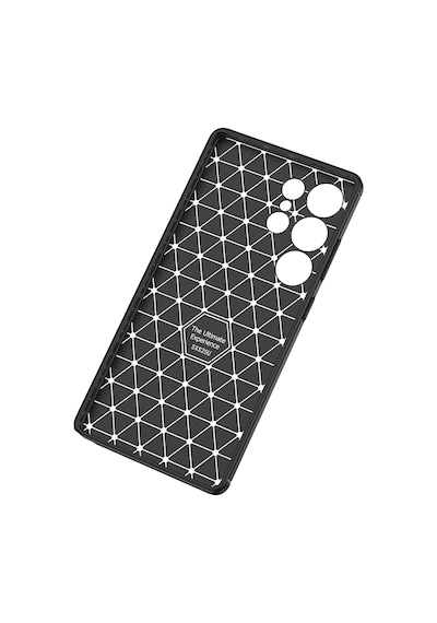 Samsung Galaxy Uyumlu S25 Ultra Kılıf Karbon Silikon Case Kapak Siyah