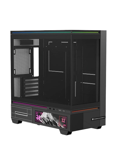 Thermalright Tl-m10 Vision Black Argb Temperli Cam Mid Tower Matx Gaming Kasa